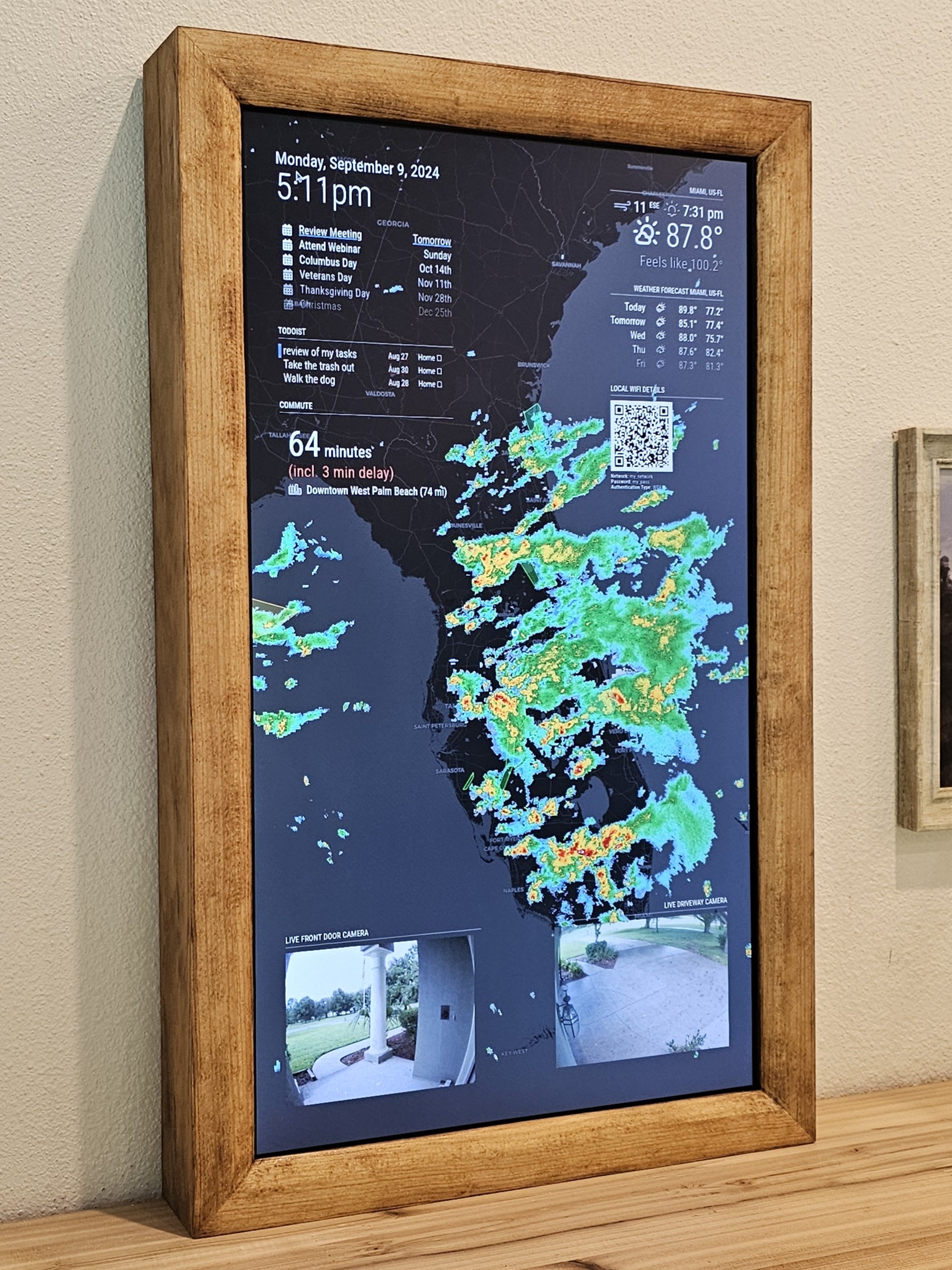 LibertyLab display close-up showing radar and weather