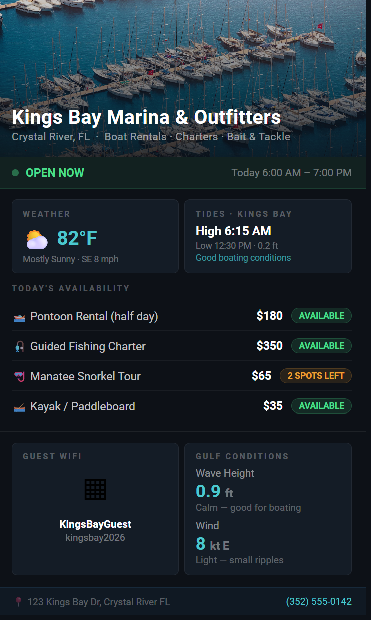 Business welcome display